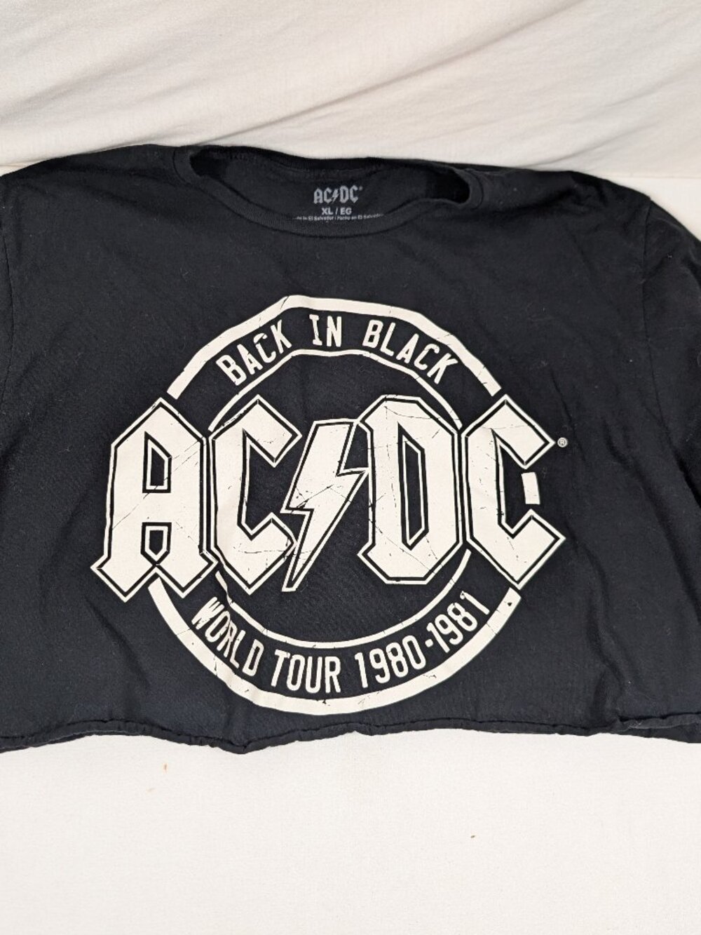 AC/DC Band Crop Top